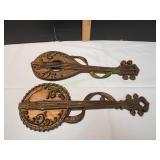 Vtg Sexton Metal String Instruments Wall Art