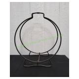 Black Metal Hoop Style Firewood Rack