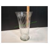 10" Clear Glass Vase