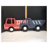 Firetruck & Dump Truck Wood Wall Dï¿½cor