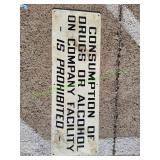 30x10 Metal Prohibited Sign