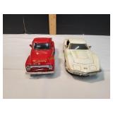 1:24 Scale Diecast Corvette & F-100