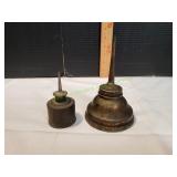 (2) Vtg Oil Cans
