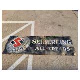 Large Seiberling All Treads Metal Sign
