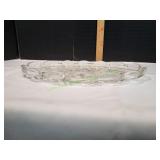 14.5x9.5 Mikasa Peppermint Swirl Clear Glass Dish