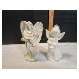 Vtg Porcelain Angel Candle Holder & More