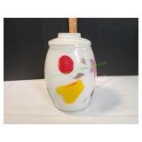 Vtg Barlett Collins White Glass Cookie Jar