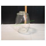 Vtg Barlett Collins Clear Glass Cookie Jar