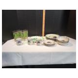 Snowman Dinnerware & Christmas Drinking Glasses