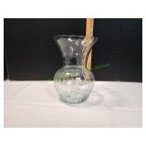 Vtg 9" Iridescent Glass Vase