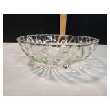 Vtg 3-Footed Burple Bubble Clear Glass Bowl