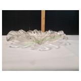 Vtg Mikasa Tulips Satin Glass Serving Platter