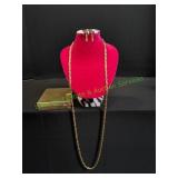 54" Necklace w/ Matching Earrings