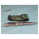 Vtg USA Prevalent Pocket Knife w/ Sheath