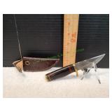 Damascus Skinner Knife w/ Sheath