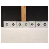 (7) 1 Gram .999 Fine Silver Bullion Bars