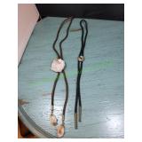 (2) Vtg Bolo Neck Ties