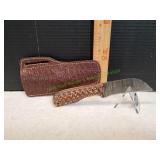 Damascus Bull Cutter Knife w/ Sheath