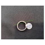 Sterling Silver Band w/Stones, Size 6