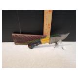 Damascus Skinner Knife w/ Gut Hook