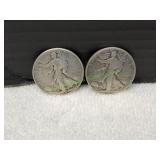 1942 & 1944 Walking Liberty Half Dollars