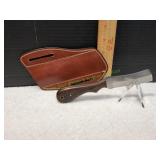 Handmade Custom Bull Cutter Knife w/Leather Sheath