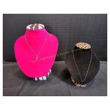 (2) Silvertone Necklaces