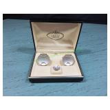 Vtg Swank Silver-Tone Cufflink & Tie Tack Set