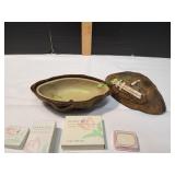 Vtg Distressed Football Trinket Box & More