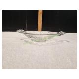 Vtg Clear Glass Candy Dish w/ Handles