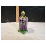 Vtg Blown Glass Container w/ Lid