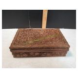 Hand Carved Wood Jewelry Box