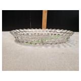 Vtg Fostoria Clear Oval Divided Relish Dish
