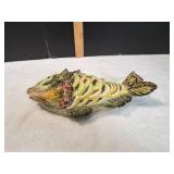 Vtg Italian Majolica Fish Tureen Dish