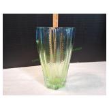 Vtg 12" Hand-Made Bohemia Glass Vase