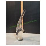 Clear Murano Glass Bird by Livio Seguso