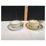 (2) Vtg Teacup w/ Saucers
