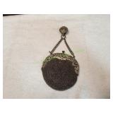 Metal Floral Micro-Beaded Chatelaine Kilt Purse