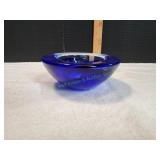 Kosta Boda Cobalt Blue Thick Glass Bowl