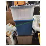 (3) Storage Totes w/ Lids