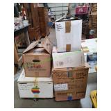 (5) Boxes of Household Items & More