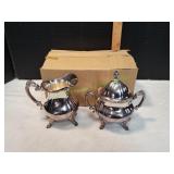 Silver-Plate Cream & Sugar Set
