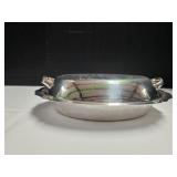 Vtg Covered Silver-Plated Serving Dish