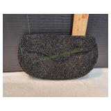Walborg Black Beaded Evening Clutch Purse