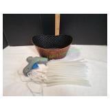 Metal Bucket w/ Glue Gun & Glue Sticks