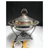 Vtg Leonard Silver-Plate Chafing Dish