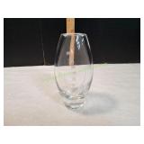 Vtg 7" Sweden Etched Lily of the Valley Vase