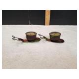 (2) Brass & Copper Snail Tealight Holders