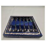 Vtg Silver-Plated Spoons in Box