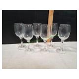 (6) Vtg Wine Glasses